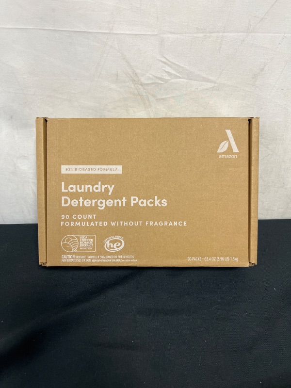 Photo 1 of AMAZON LAUNDRY DETERGENT PACKS 90 CT 