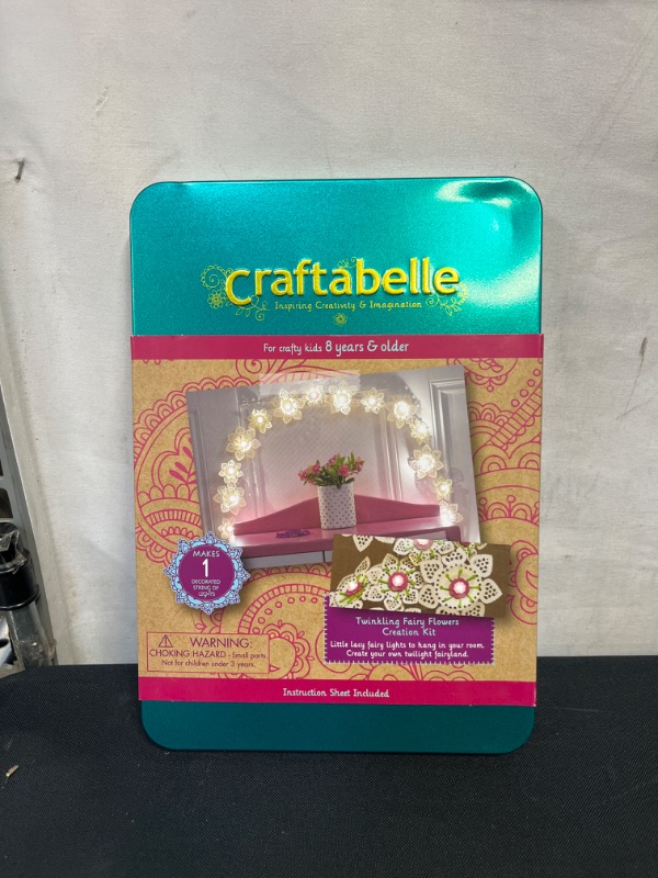 Photo 1 of Craftabelle – Twinkling Fairy Flowers Creation Kit – DIY Twinkle Lights for Bedroom – 106pc String Light Set with Accessories – DIY Arts & Crafts for Kids Aged 8 Years +
