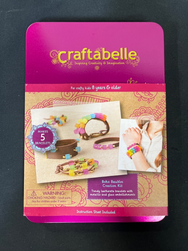 Photo 2 of Craftabelle – Boho Baubles Creation Kit – Bracelet Making Kit – 101pc Jewelry Set with Beads – DIY Jewelry Kits for Kids Aged 8 Years +
