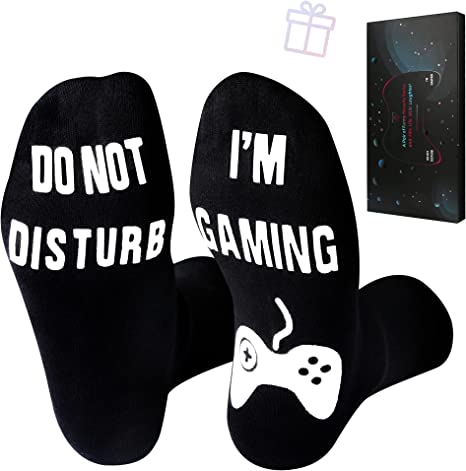 Photo 1 of Do Not Disturb I'm Gaming Socks, Gifts for Teenage Boys, Gaming Socks Novelty Birthday Gifts Ideas for Teen Boys Mens Sons
