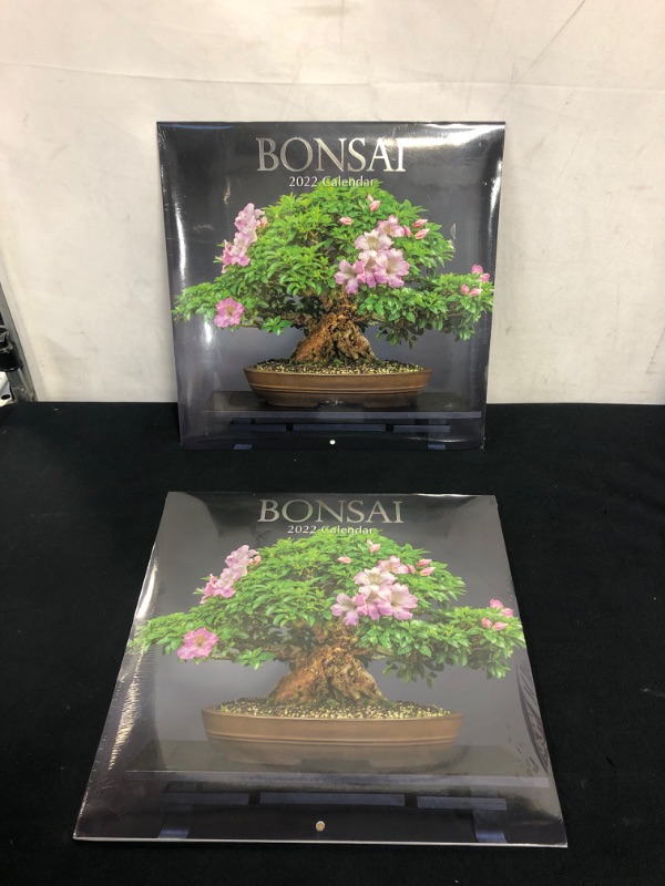 Photo 2 of 2 PC 2022 Square Wall Calendar - Bonsai, 12 x 12 Inch Monthly View, 16-Month, Floral Theme, Includes 180 Reminder Stickers
