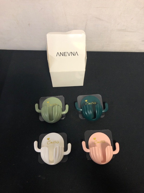 Photo 2 of Anevna Wall Hooks for Key Holder-11 Lb(4 Pcs),Waterproof and Oil-Proof Heavy Duty Self Adhesive Hooks for Hanging Towels Shower Door
