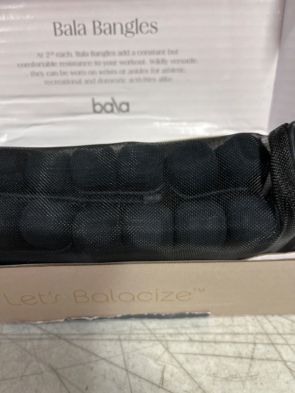 Photo 2 of Bala Bangles - Set of 2 (1lb and 2lb) Adjustable Wearable Wrist and Ankle Weights Yoga (black)