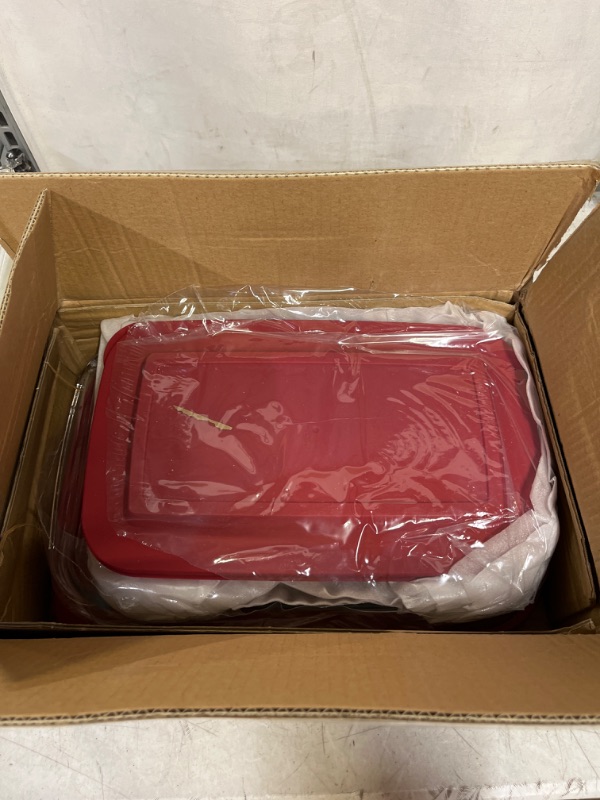Photo 1 of 8-Piece Deep Glass Baking Dish Set with Plastic lids