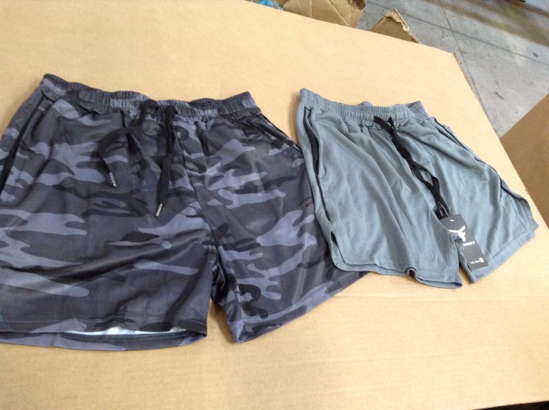 Photo 2 of FLYFIREFLY Men's Gym Workout Shorts Running Lightweight Athletic Short Pants Bodybuilding Training---large 