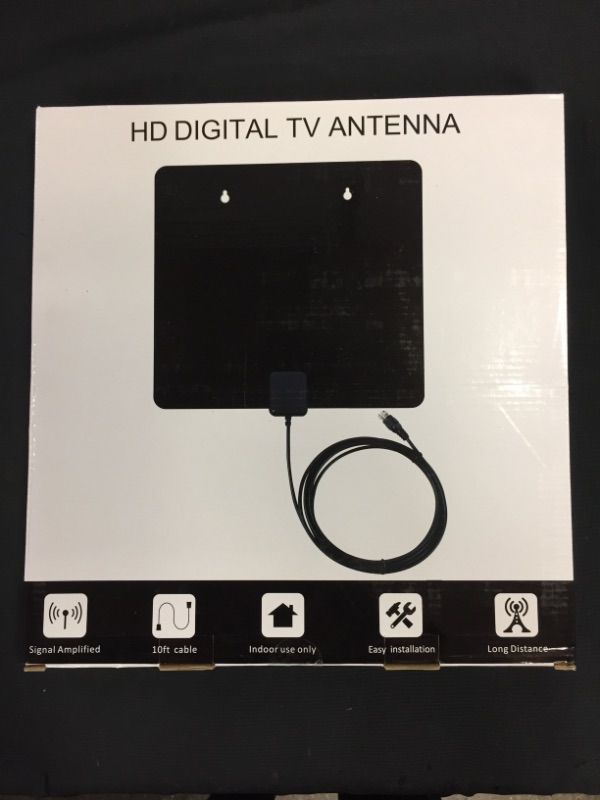 Photo 2 of HD Digital Indoor TV Antenna - Long Range Amplified 180 Miles Reception Support 4K 1080P for Television with Detachable Amplifier Signal Booster 13ft Coax HDTV Antenna Cable/AC Adapter
