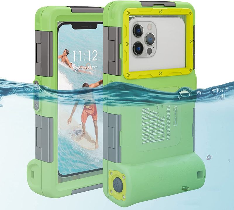 Photo 1 of Upgrade Diving Swimming Waterproof Protective Case, Outdoor Universal Snorkeling Surfing Professional Underwater Housing for iPhone Galaxy Huawei OnePlus LG Motorola Google Series Phones