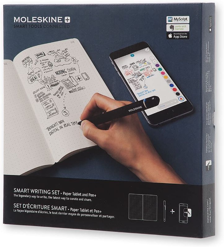 Photo 2 of Moleskine Pen+ Smart Writing Set Pen & Dotted Smart Notebook - Use with Moleskine App for Digitally Storing Notes (Only compatible with Moleskine Smart Notebooks)