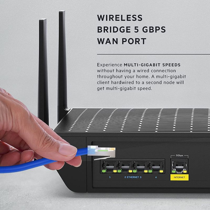 Photo 6 of Linksys Mesh WiFi 6 Router, Dual-Band, 2,700 Sq. ft Coverage, 55+ Devices,High-Speed ax Router for Streaming & Gaming, Speeds up to (AX6600) 6.6Gbps - MR7500