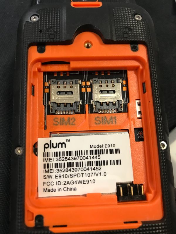 Photo 1 of Plum RAM Plus 4G Volte Unlocked Rugged Flip Phone 2022 Model ATT, Tmobile Straight Talk, Mint, Ting, Tello, Consumer Cellular- Orange
