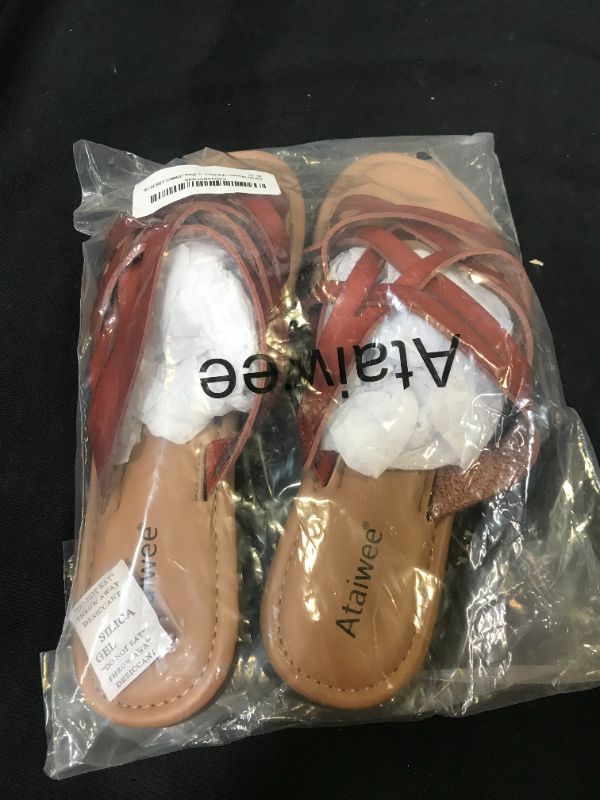 Photo 2 of Ataiwee Women's Flat Sandals - Comfortable Casual Slip on Spring Summer Flat Sandals. --- 9
