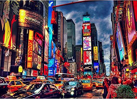 Photo 1 of Botop Puzzles for Adults 1000 Piece Jigsaw Puzzles 1000 Pieces for Adults Times Square Puzzle Gift Educational Games Home Decoration Puzzle (27.56" x 19.69") ** Factory Sealed 
