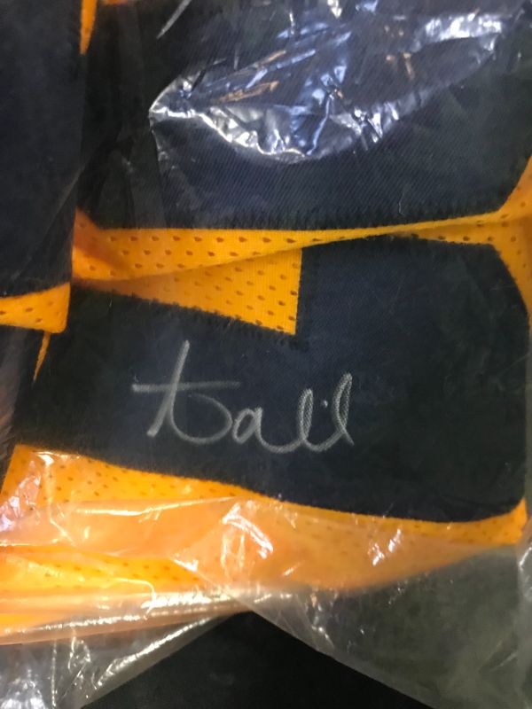 Photo 2 of Aqib Talib Los Angeles Rams Signed Autograph Yellow Jersey JSA Witnessed Certified -- xl 
