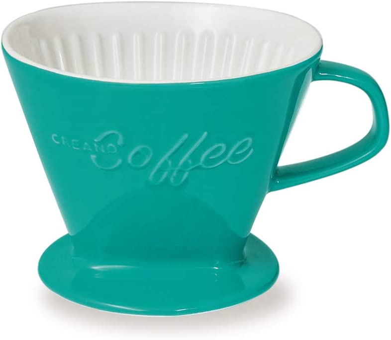 Photo 1 of Creano Porcelain Coffee Dripper Ceramic Cone Brewer - Filter Size 4 Green - heavy quality 800gr/28oz