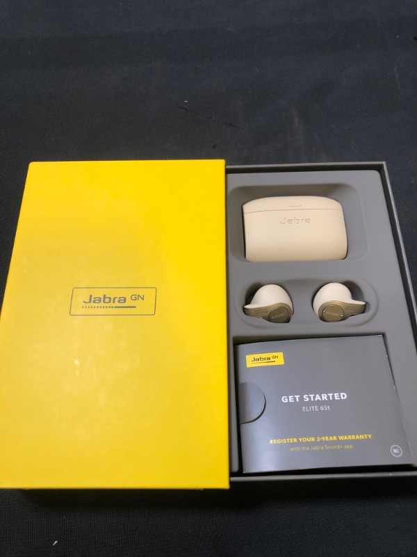 Photo 2 of Jabra Elite 65T Wireless Bluetooth Earbuds with Elexa(Gold Beige)