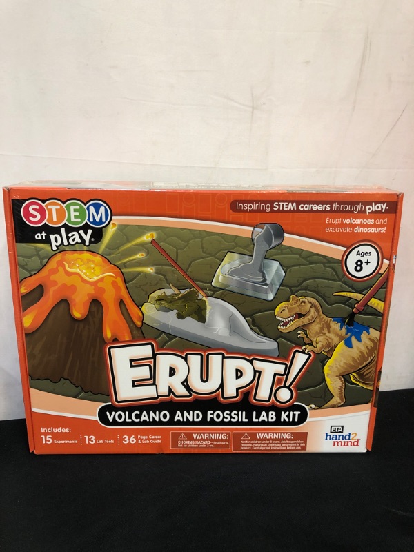 Photo 2 of ERUPT Volcano & Fossil Science Lab Kit For Kids Ages 8+ - 15 STEM Career Experiments and Activities | Learn About Dinosaurs,