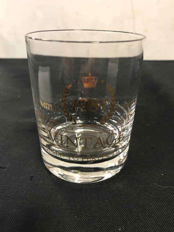 Photo 2 of 40th Birthday Gifts for Men 1981 Vintage Whiskey Glasses - Unquie Gift for Men, Dad, Mom, Husband, Him, Friends Turning 40, 40th Birthday Gift Ideas for Men from Daughter, Kids, Wife, Son, 11 oz
