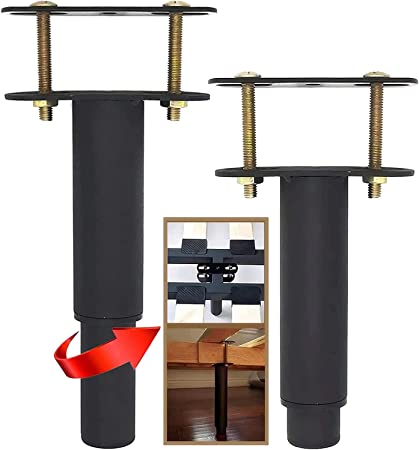 Photo 1 of 2Pcs Adjustable Height Center Support Leg for Bed Frame, Bed Frame Support Leg for Wooden Slats and Metal Bed Frame, Bed Support Legs for Sofa Cabinet Replacement Parts (Height: 5.1 to 9.6 inch)