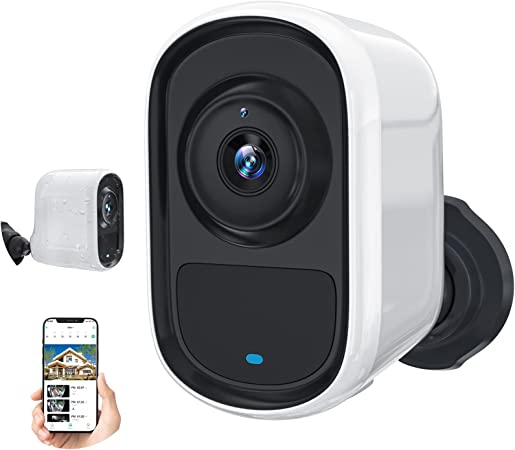 Photo 1 of Wireless Security Camera, 1080P Battery Powered WiFi Security Camera Outdoor Wireless, Rechargeable Indoor Camera Wireless Survalence Camera with Color Night Vision, Motion Detection unable to test 