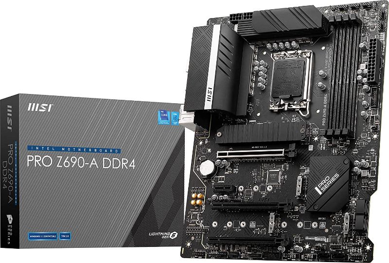 Photo 1 of MSI PRO Z690-A DDR4 ProSeries Motherboard (ATX, 12th Gen Intel Core, LGA 1700 Socket, DDR4, PCIe 4, CFX, M.2 Slots)
