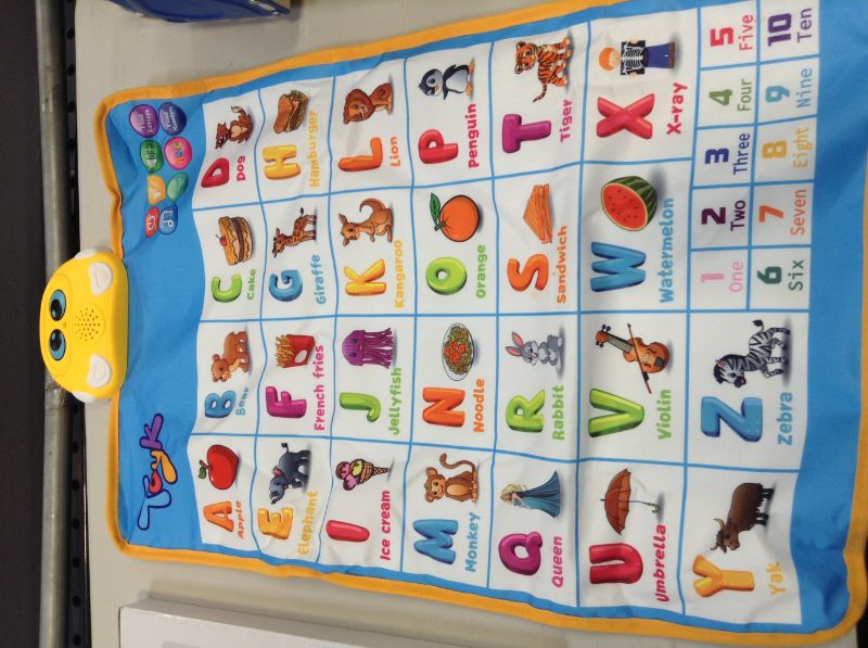 Photo 2 of Electronic Alphabet Wall Chart, Talking ABC, 123s, Music Poster, Interactive Educational Toddler Toy, Gifts for Age 1 2 3 4 5 Year Old Boys Girls, Kids Fun Learning at Daycare, Preschool, Kindergarten
