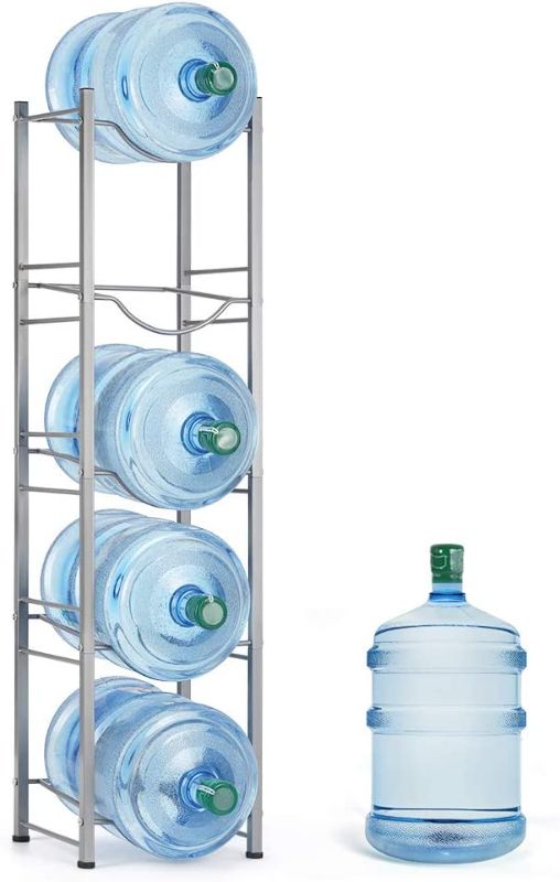 Photo 1 of 5-Tier Water Cooler Jug Rack 5 Gallon Water Bottle Holder Detachable Heavy-Duty Dispenser Organizer for Home Kitchen Office Save Spacer
