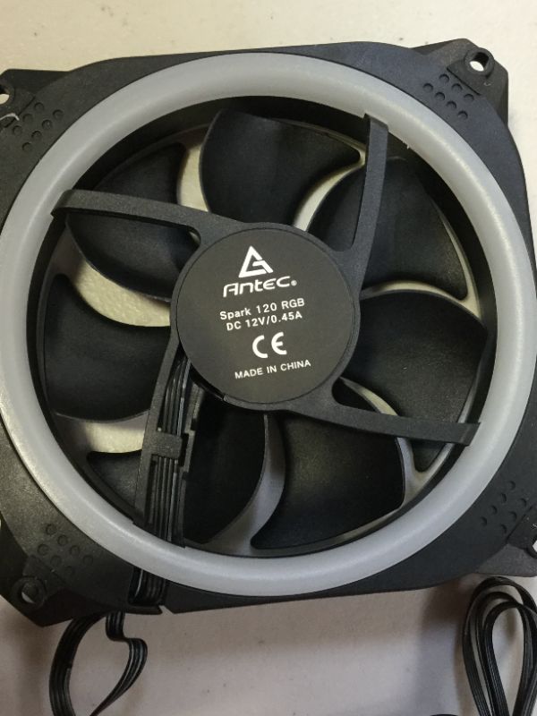 Photo 3 of Antec RGB Fan, 120mm Case Fan, RGB High Performance PC Fan, 4-Pin RGB, Spark Series