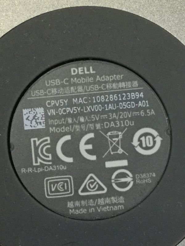 Photo 3 of Dell DA310 Wired USB 3.2 Gen 2 (3.1 Gen 2) Type-C Silver