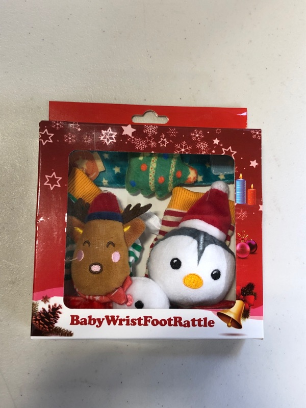 Photo 1 of CHRISTMAS 4PC BABY WRIST FOOT RATTLE.