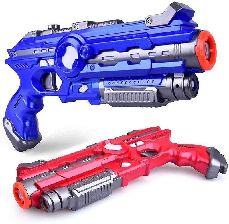 Photo 1 of Ainek Laser Tag Gun for Kids & Adult, Multi Player Laser Gun Battle Game Gifts for Teenage Boys, Lazer Tag Set of 2 0.9mW Infrared Toy Gun for Boys