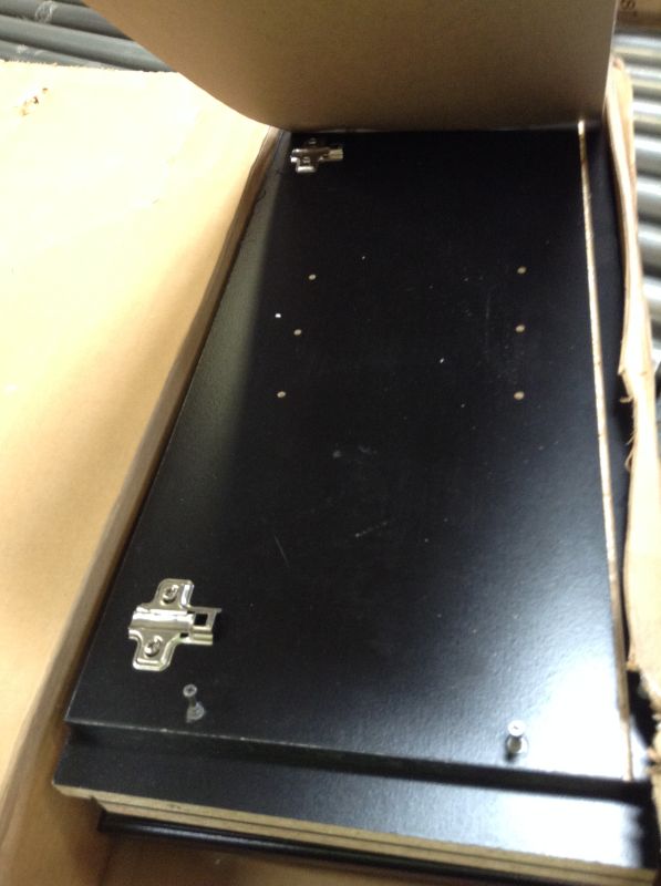 Photo 4 of SystemBuild Kendall 24" Wall Cabinet - Black---HARDWARE IS LOOSE IN THE BOX --------POSSIBLY MISSING SOME HARDWARE 