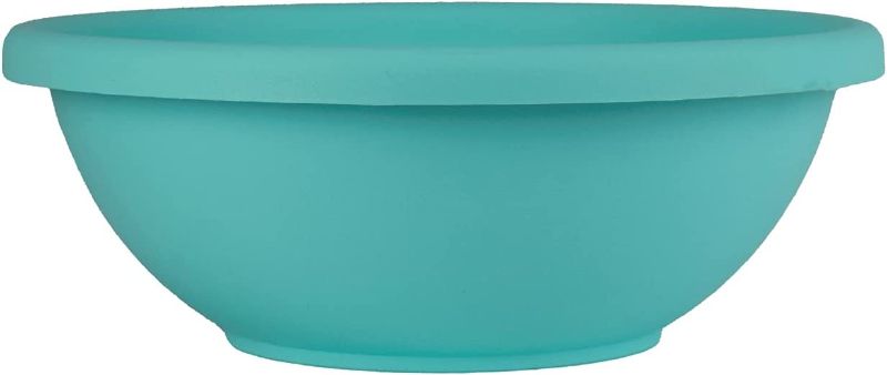 Photo 1 of 18" Round Plastic Garden Bowl - The HC Companies 20"x20"x7" in Teal Color
