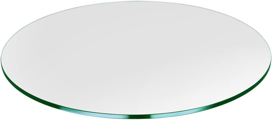 Photo 1 of 35" Inch Round Glass Table Top - Tempered - 1/4" Inch Thick- Flat Polished
