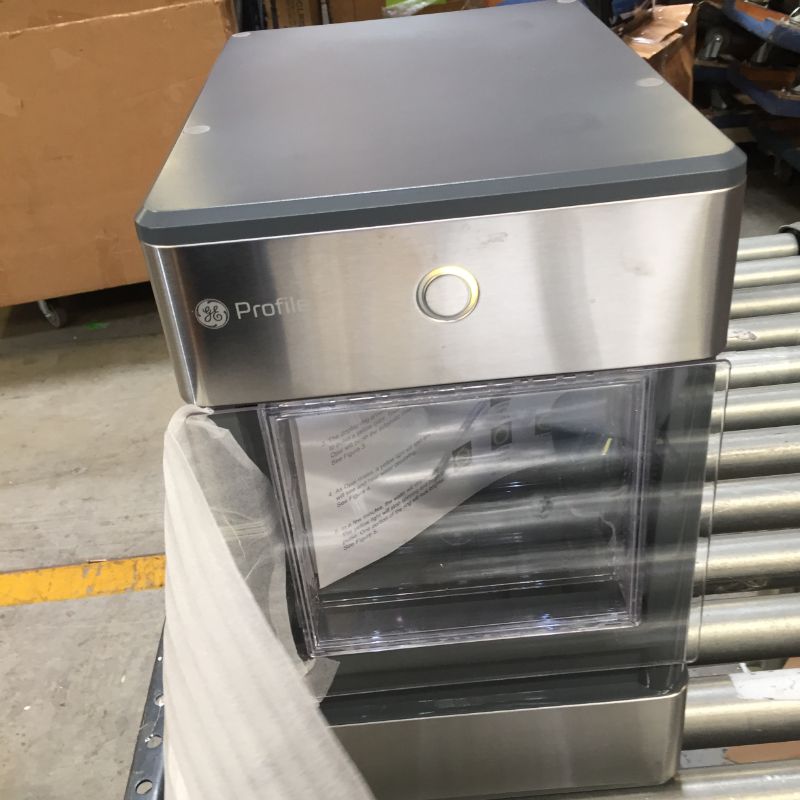 Photo 1 of GE Profile Opal | Countertop Nugget Ice Maker with Side Tank | Portable Ice Machine Makes up to 24 lbs. of Ice Per Day | Stainless Steel Finish
