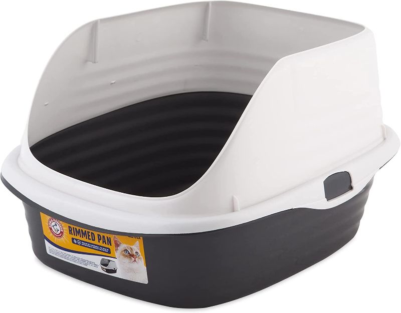 Photo 1 of Arm & Hammer Rimmed Wave Cat Litter Pan, Large
