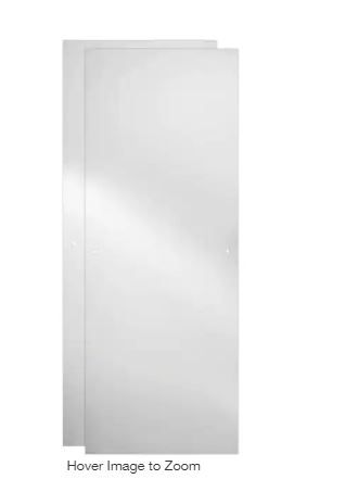 Photo 1 of 23-17/32 in. x 67-3/4 in. x 1/4 in. (6 mm) Frameless Sliding Shower Door Glass Panels in Clear (For 44-48 in. Doors)
