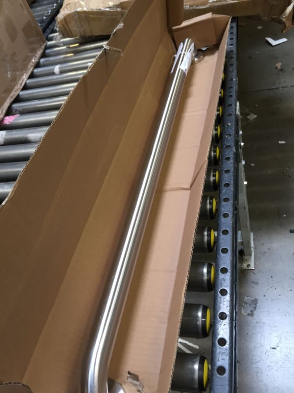 Photo 1 of Amazon Basics Grab Bar, 36-Inch, Stainless Steel ----------missing some hardware 
