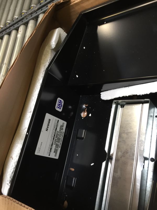 Photo 6 of Broan-NuTone 40000 Series 30 in. Under Cabinet Range Hood with Light in Black---THERE IS SOME DAMAGE TO THE FILTER 