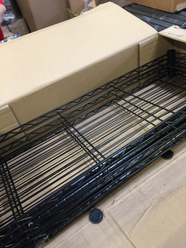 Photo 2 of 5-Shelf Shelving Unit - Black-----MISSING 2 RACKS ----SALE FOR PARTS ONLY 