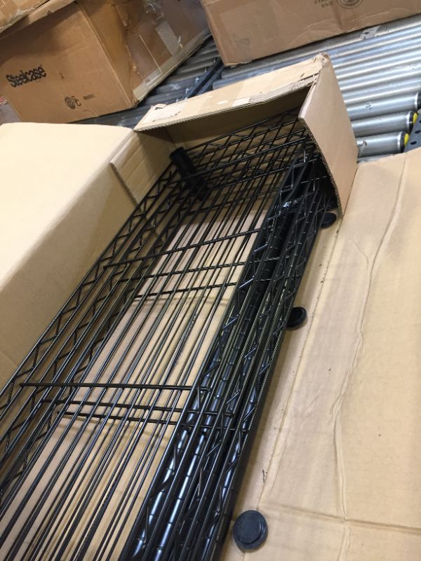 Photo 5 of 5-Shelf Shelving Unit - Black-----MISSING 2 RACKS ----SALE FOR PARTS ONLY 