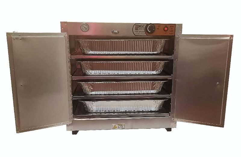 Photo 1 of HeatMax 251524 Catering and Events Food Warmer with Water Tray, for 4 Full Size 3.25" Disposable Catering pans -- MADE IN USA with service and support

