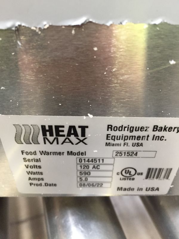 Photo 1 of HeatMax 251524 Catering and Events Food Warmer with Water Tray, for 4 Full Size 3.25" Disposable Catering pans -- MADE IN USA with service and support
