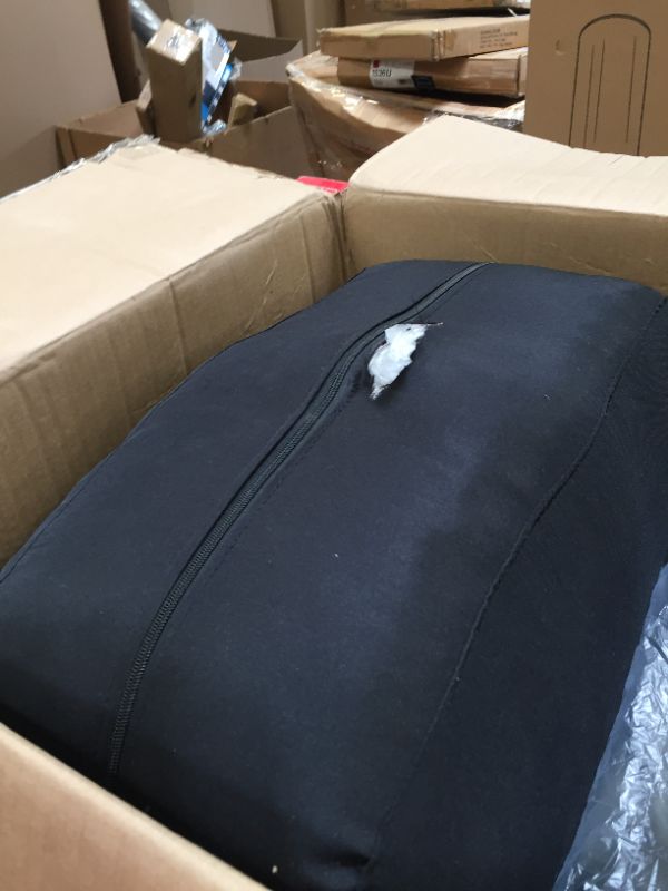 Photo 2 of Chill Sack Bean Bag Chair: Giant 5 Memory Foam Furniture Bean Bag - Big Sofa with Soft Micro Fiber Cover - Charcoal----THE HOLDING CASE HAS A HOLE 