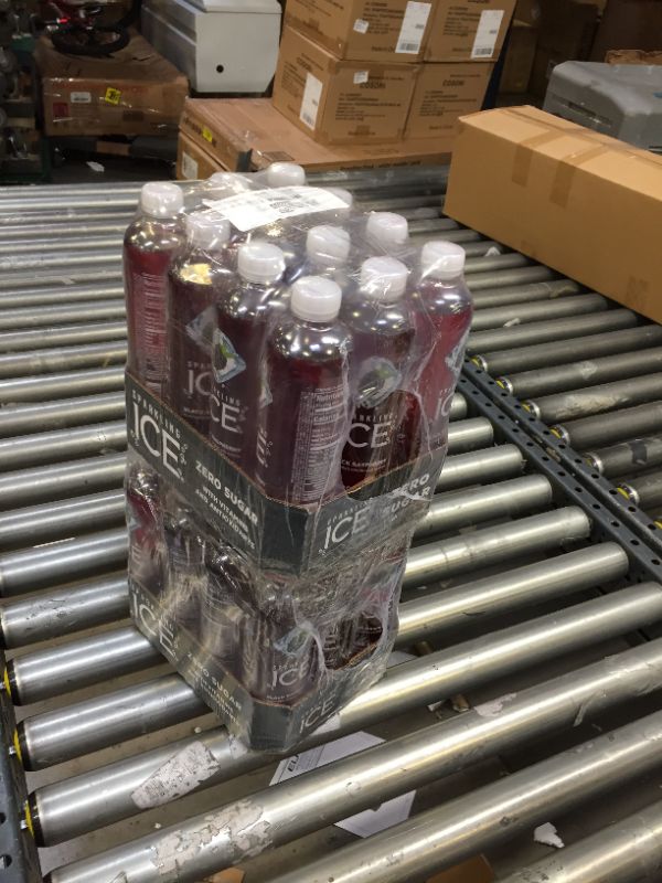 Photo 3 of 2  Sparkling ICE, Black Raspberry Sparkling Water, Zero Sugar Flavored Water, with Vitamins and Antioxidants, Low Calorie Beverage, 17 fl oz Bottles (Pack of 12)  aug/8/2022
