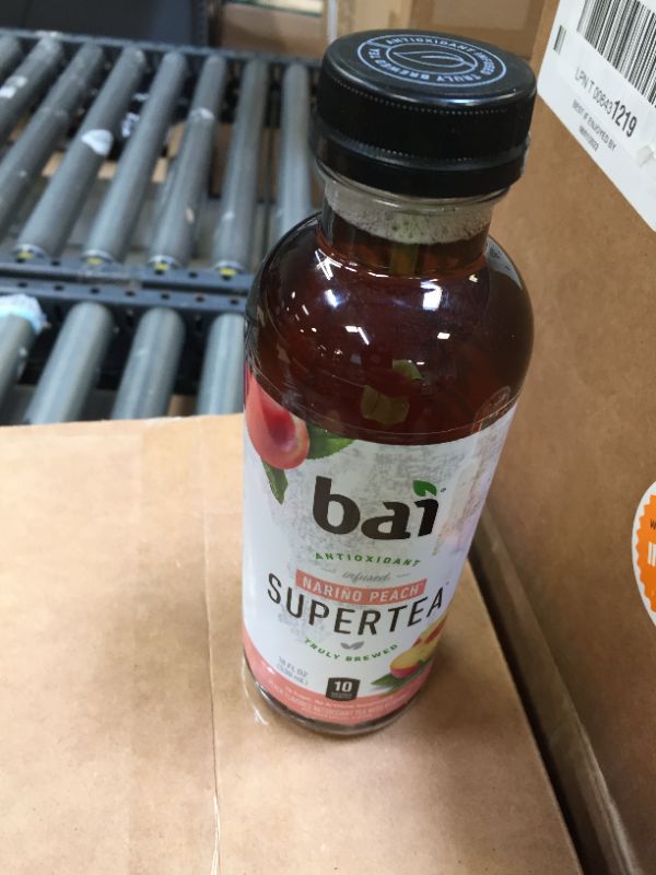 Photo 3 of Bai Iced Tea, Narino Peach, Antioxidant Infused Supertea, Crafted with Real Tea (Black Tea, White Tea), 18 Fluid Ounce Bottles (Pack of 12)-----EXP AUG 23 2022
