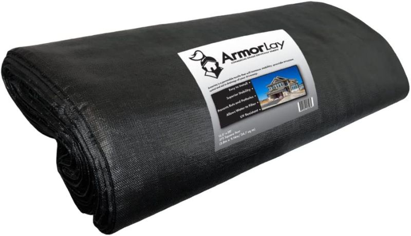 Photo 1 of ArmorLay Commercial Grade Driveway Fabric, Stabilization, Underlayment (Black, 12.5' x 60')
