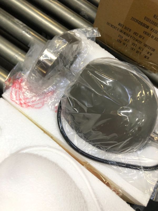 Photo 1 of Amazon Basics Poly Globe Pendant Light - 6" x 6" x 30", Brushed Nickel
