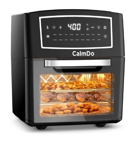 Photo 1 of CalmDo Air Fryer Oven, Combo 12.7 Quarts Convection Toaster, Food Dehydrator 18 Functions, Fry Roast Dehydrate Bake Reheat 10 Accessories & Recipe Included
