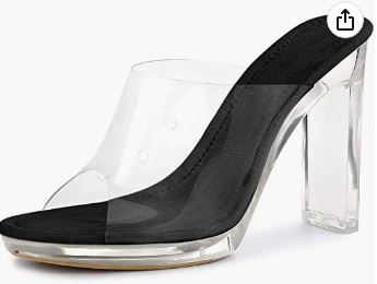 Photo 1 of Allegra K Women's Clear Platform Block Heeled Slides Sandals
Size: 8.5