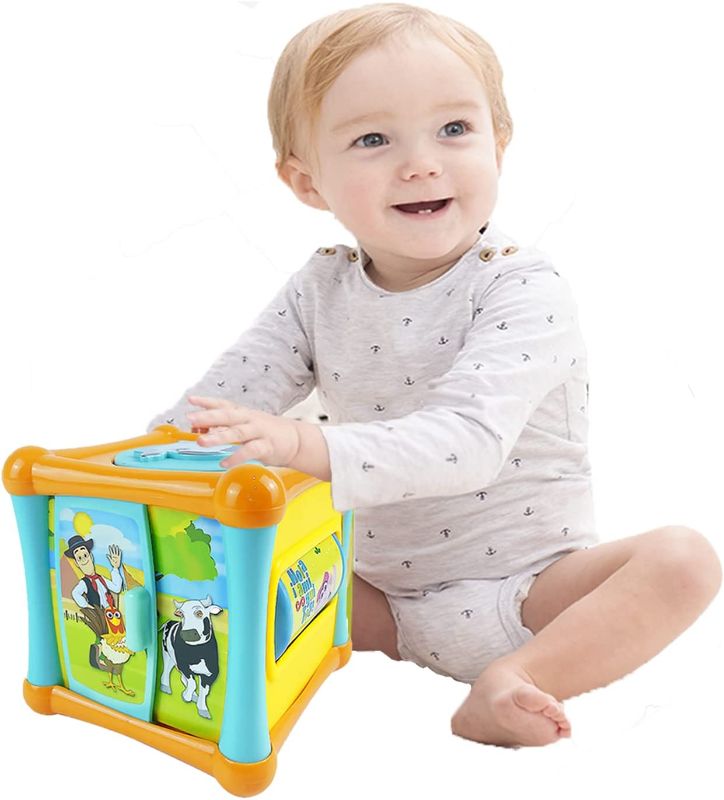 Photo 1 of Baby Activity Cube Toys Multi-Function Play Cube Educational Toys with & Sound for Kids and Toddlers Boys Girls Gifts La Granja De Zenon
